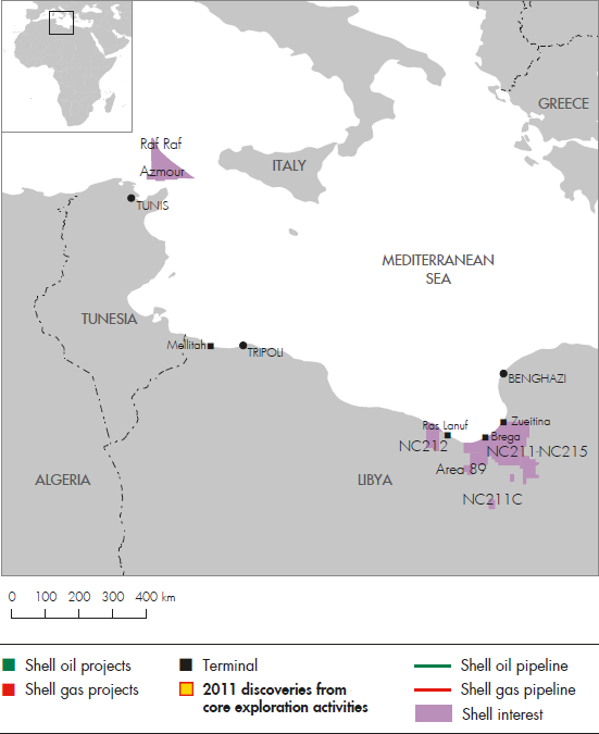 Libya and Tunisia (detailed map)