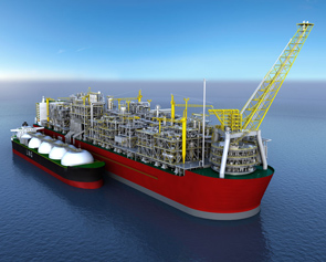 Visual impression of the floating LNG facility (photo)