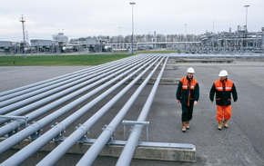 Tjuchem production location of the giant Groningen gas field in the Netherlands. (photo)