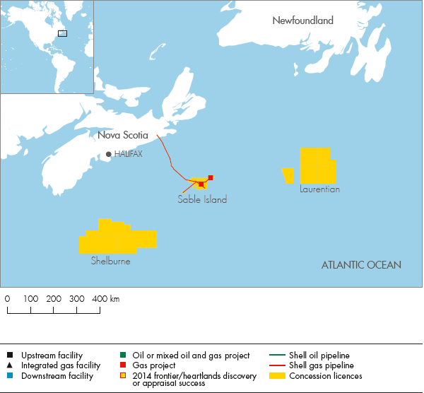 Nova Scotia and Newfoundland (detailed map)