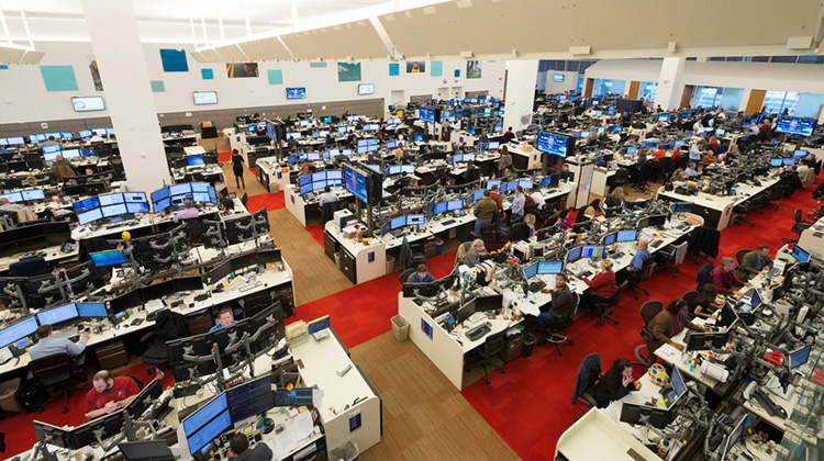 Overview of the trade floor at Shell Energy North America. (photo)