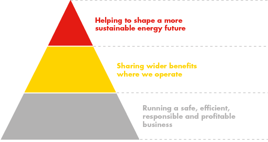 Shell’s approach to sustainability (graph)