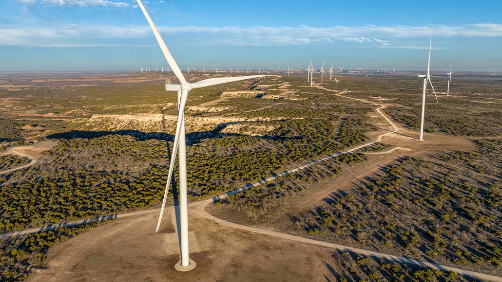 Brazos wind farm located in Fluvanna, Texas (photo)