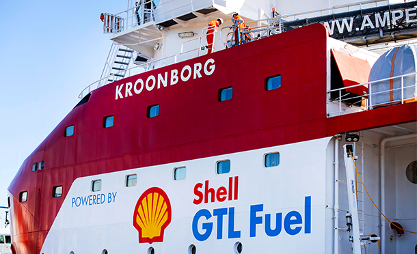 Ship powered by Shell GTL Fuel 