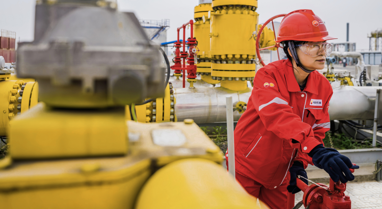 Changbei Tight Gas Project 2023, a female employee inspects gas facilities (photo)