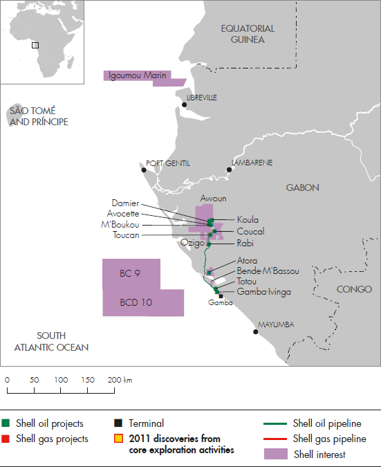 Gabon (detailed map)