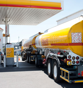 Fuels delivery at a Canal Walk retail site near Cape Town, South Africa. (photo)
