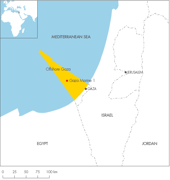 Area of Palestinian authorities (map)