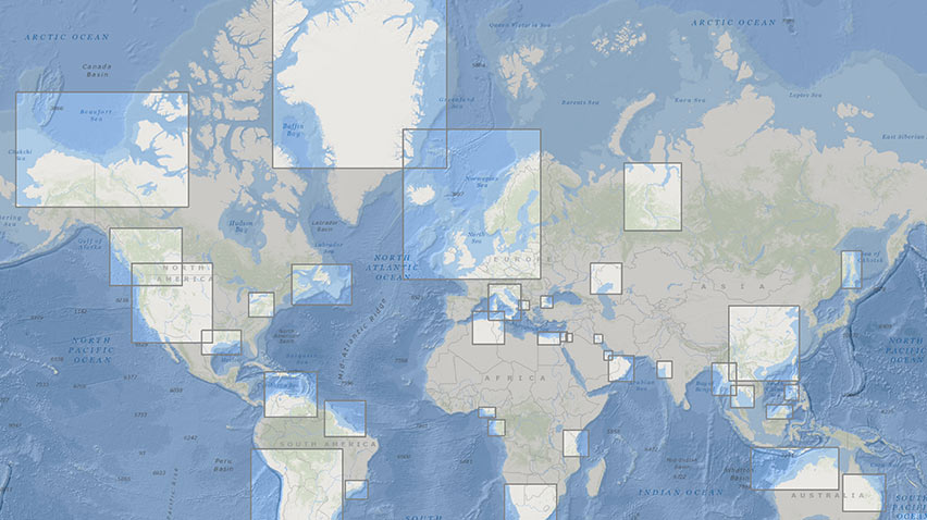 World map showing geographical areas of shell assets (world map)