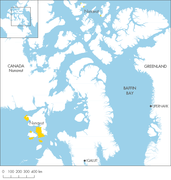 Canada Nunavut (map)