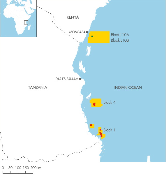 Tanzania and Kenya (map)