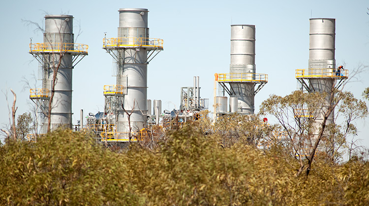 View of Queensland Gas Co, QGC field operations, Australia. (photo)