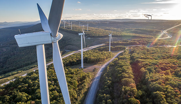 Wind turbines at Mount Storm, West Virginia, USA (photo)