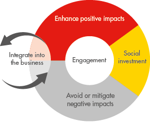 Social performance process (pie chart)