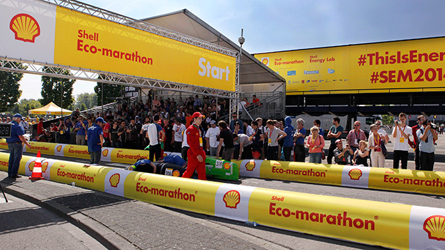 Track start line at the Shell Eco-marathon in Rotterdam (photo)