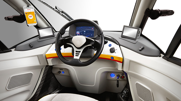 The interior of the Shell Concept Car (photo)