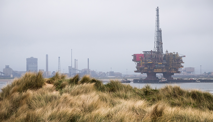 A Brent oil and gas decommissioning project in the North Sea. (photo)